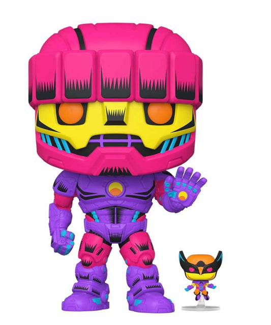 Funko Pop Marvel " Sentinel with Wolverine (Blacklight) (Glow in the Dark Chase) (10-Inch) "