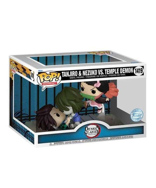 Funko Pop Anime - Demon Slayer " Tanjiro & Nezuko vs. Temple Demon "