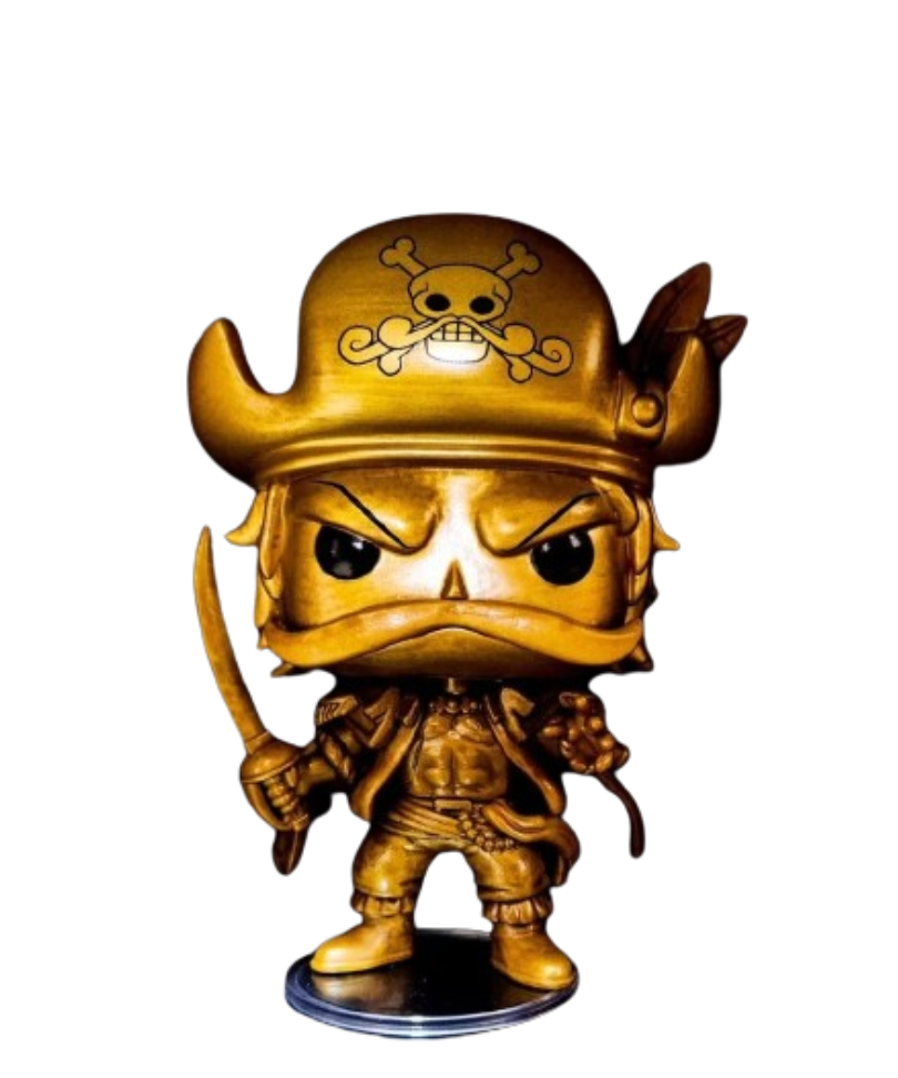 Funko Pop Fumetti One Piece " Gol D. Roger with hat (GOLD) " Freddy's Funtastic Voyage 2024 Show Edition LE 3400 Pz