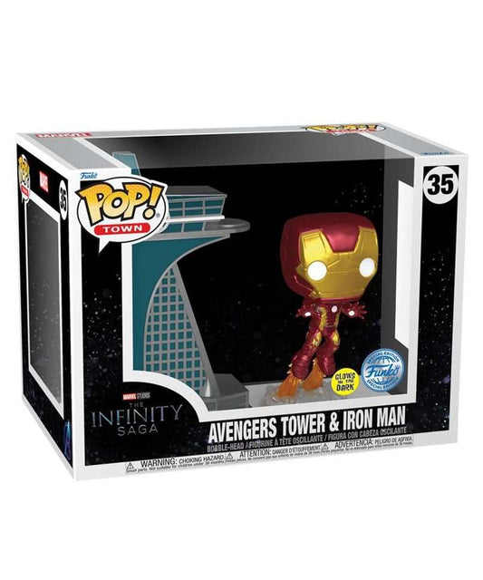 Funko Pop Marvel "Avengers Tower &amp; Iron Man (Glow in the Dark)"