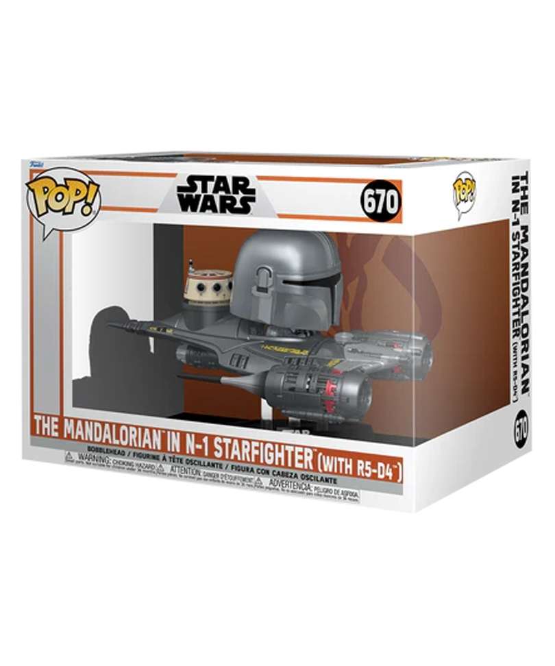 Funko Pop Star Wars " The Mandalorian in N1 Starfighter (with Grogu) "