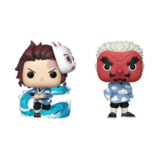 Funko Pop Anime - Demon Slayer " Tanjiro Kamado & Sakonji Urokodaki 2-Pack (SDCC 2023 Exclusive) "