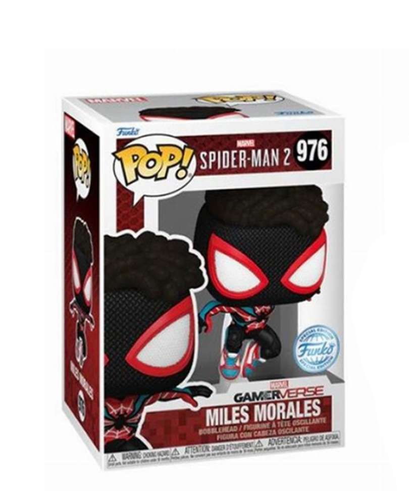 Funko Pop Marvel "Miles Morales (Leaping) (Unmasked) Chase"