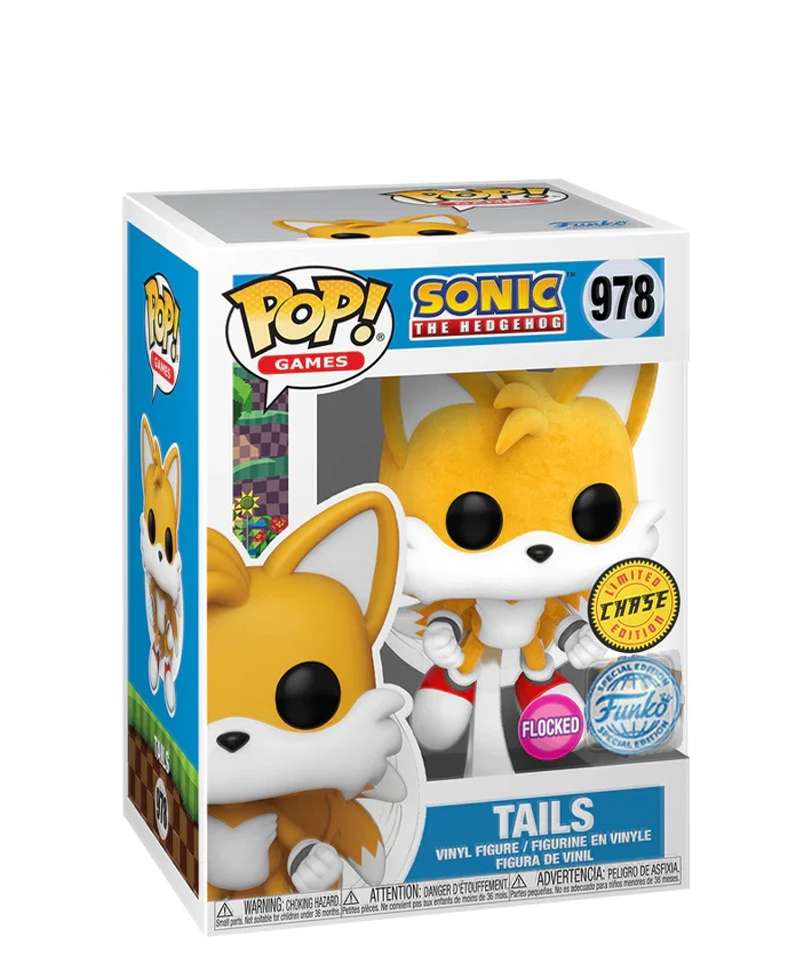 Funko Pop Games " Tails (Chase) (Flocked) "