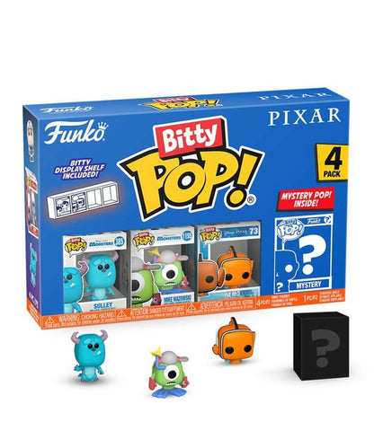 Funko Bitty Pop - Disney " Sulley / Mike Wazowski / Nemo / Mystery Bitty (4-Pack) "