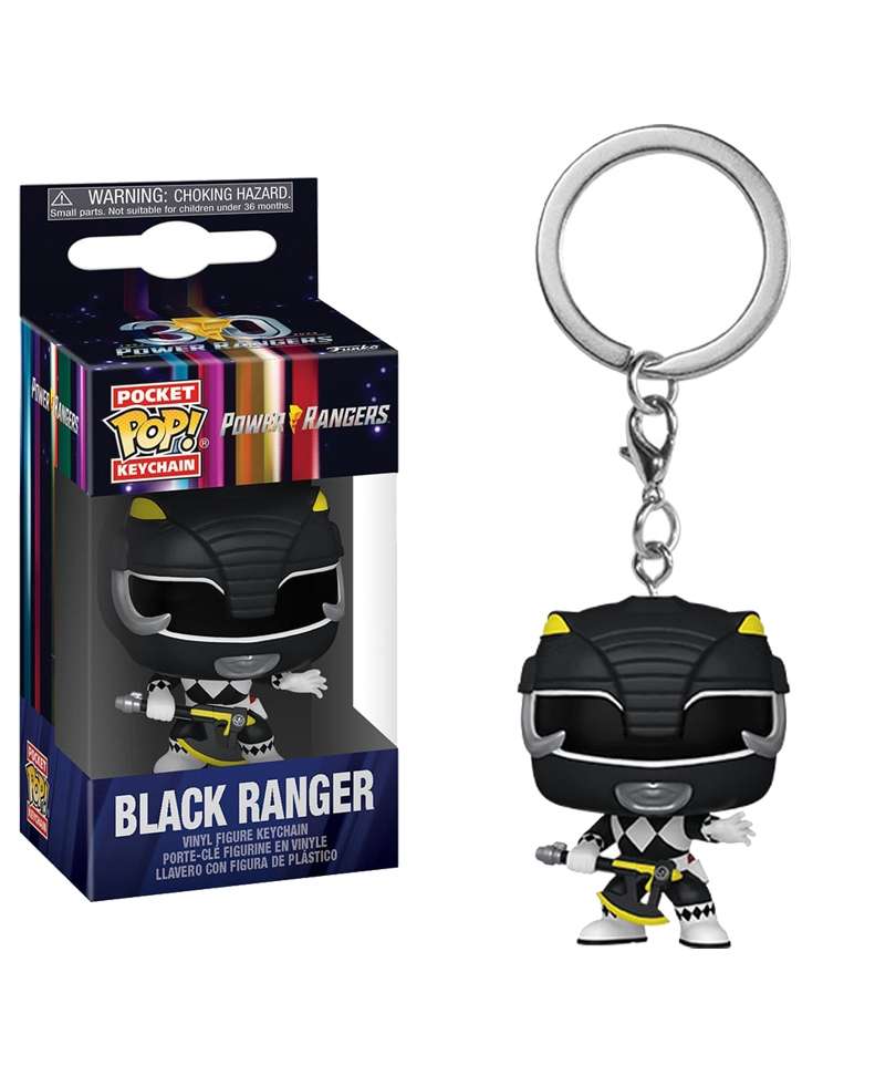 Funko Pop Keychain Power Rangers " Black Ranger Keychain "