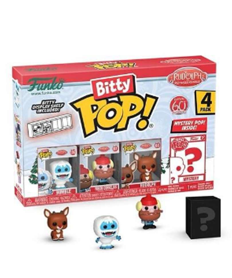 Funko Bitty Pop - Rudolph The Red-Nosed Reindeer " Bumble / Yukon Cornelius / Rudolph / Mystery Bitty (4-Pack) "