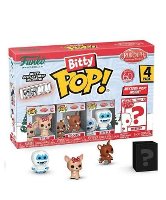 Funko Bitty Pop - Rudolph The Red-Nosed Reindeer " Clarice / Rudolph / Bumble / Mystery Bitty (4-Pack) "