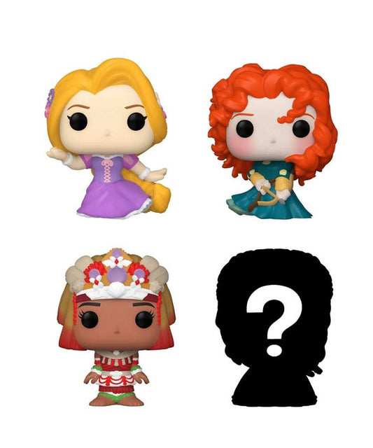 Funko Bitty Pop " Rapunzel / Merida / Moana / Mystery Bitty (4-Pack) "