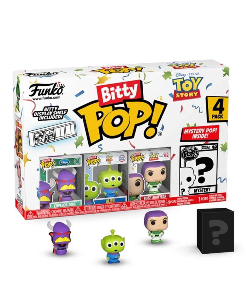 Funko Bitty Pop " Emperor Zurg / Alien / Buzz Lightyear / Mystery Bitty (4-Pack) "