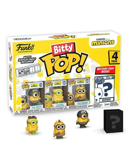 Funko Bitty Pop - Minions " Eye Matie / Cro-Minion / Au Naturel / Mystery Bitty (4-Pack) "