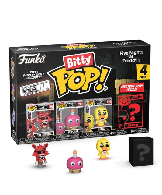 Funko Bitty Pop " Foxy the Pirate / Cupcake / Chica / Mystery Bitty (4-Pack) "