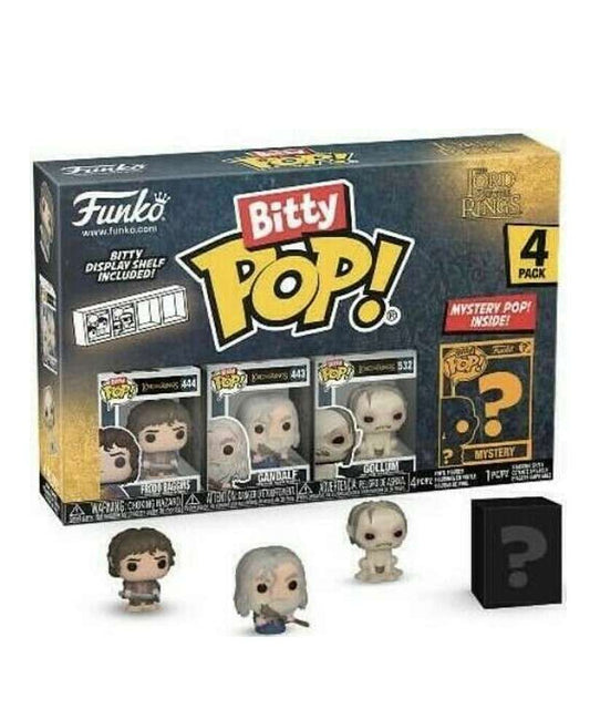 Funko Bitty Pop - Il Signore Degli Anelli "Frodo Baggins / Gandalf / Gollum / Mystery Bitty (4-Pack) "