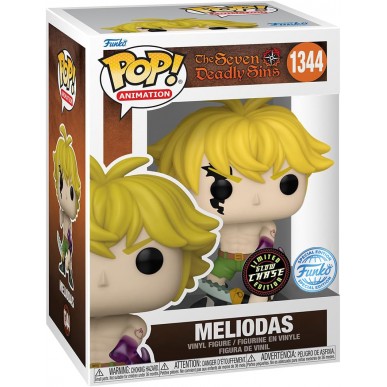 Funko Pop Anime -  The Seven Deadly Sins " Meliodas ( Chase ) GITD "