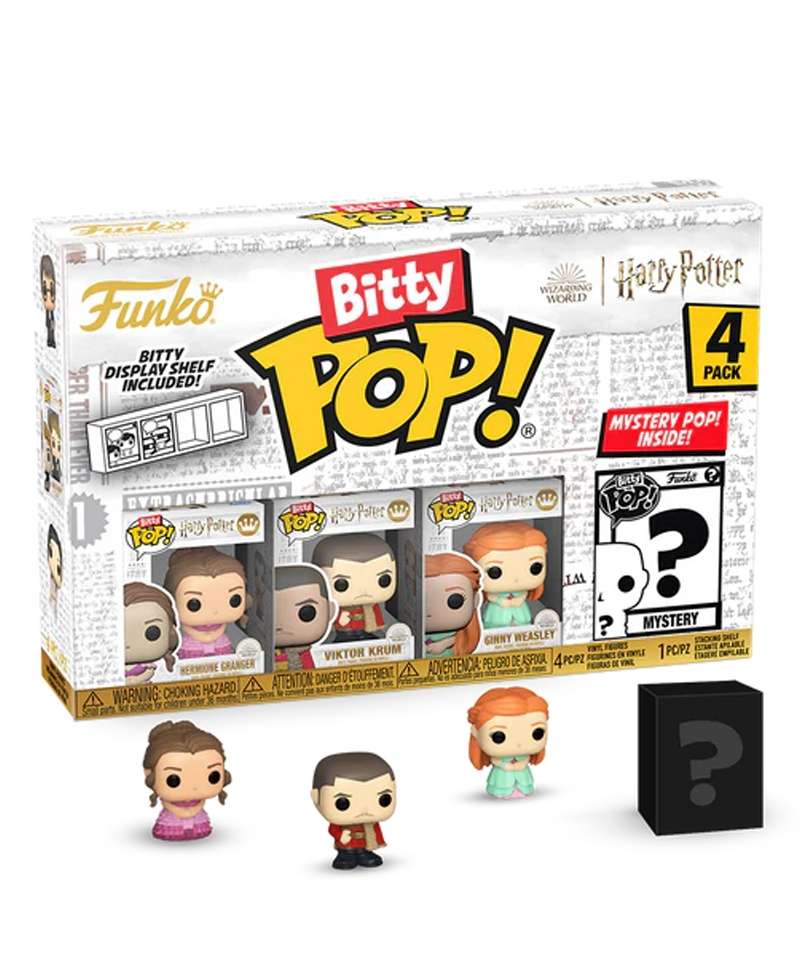 Funko Bitty Pop - Harry Potter " Hermione Granger / Viktor Krum / Ginny Weasley / Mystery Bitty (4-Pack) "