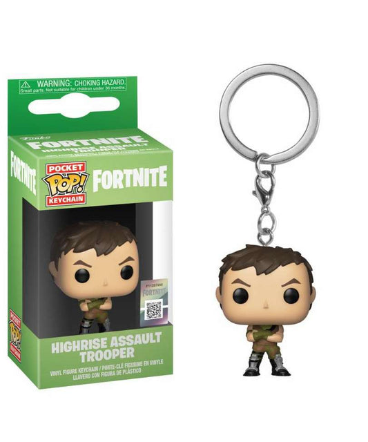 Funko Pop Keychain Fortnite " Highrise Assault Trooper Keychain "