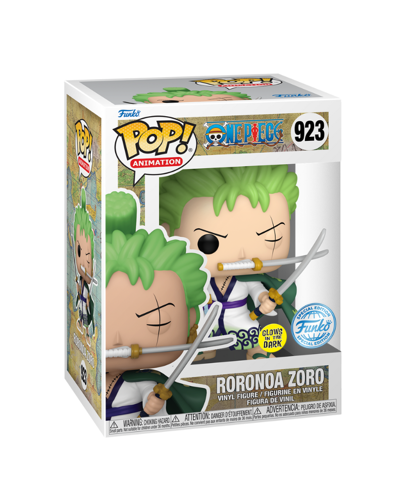 Funko Pop Fumetti One Piece " Roronoa Zoro (Swords) " GITD