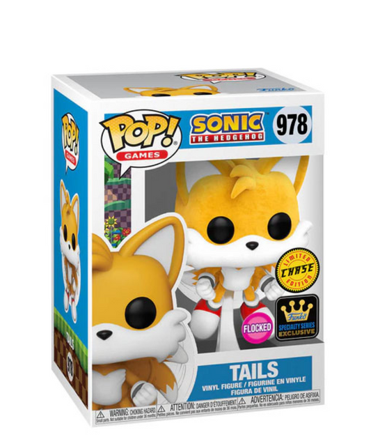 Funko Pop Games " Tails (Chase) (Flocked) "