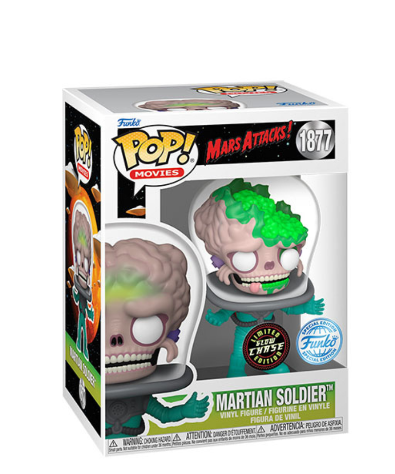 Funko Pop Film - Mars Attacks! " Martian Soldier CHASE GITD "