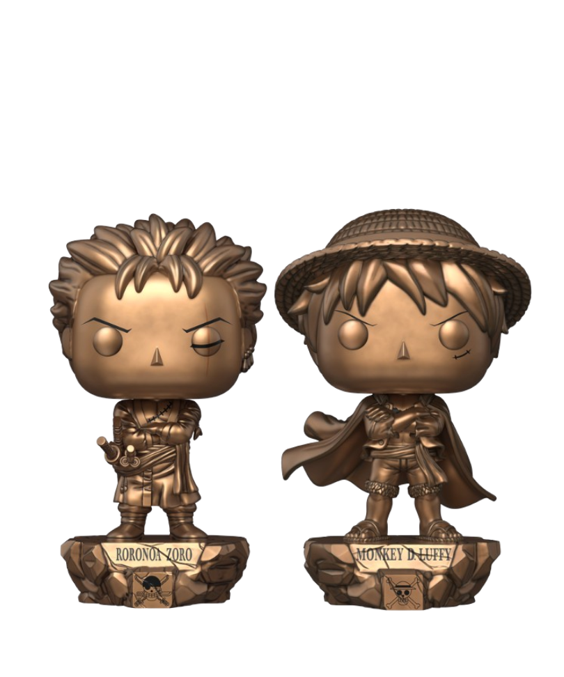 Funko Pop Plus - One Piece " Monkey D. Luffy/Roronoa Zoro Statue (Bronze) " BUNDLE