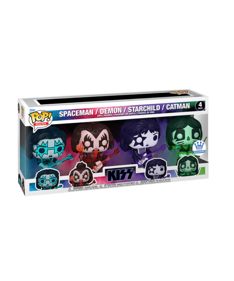 Funko Pop Music " Kiss ( Colour Spotlight) 4 Pack "