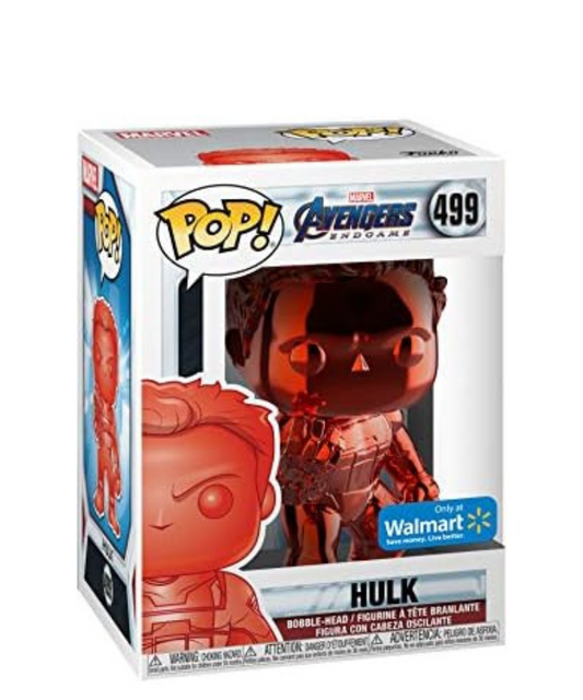 Funko Pop Marvel " Hulk (Red Chrome) (Metallic) " Walmart Exclusive