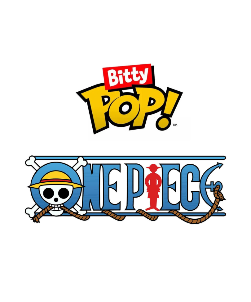 Funko Bitty Pop - One Piece " Luffy with Meat / Zoro / Axe-Hand Morgan / Mystery Bitty (4-Pack) "