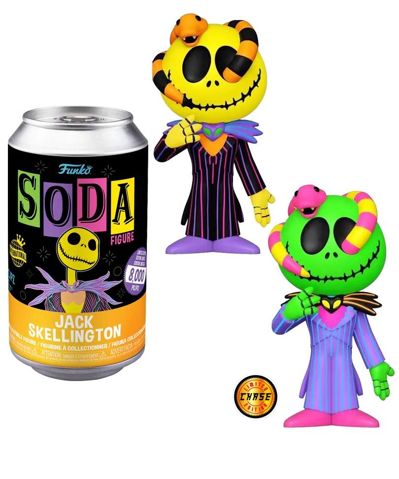 Funko Vinyl Soda Disney " Jack Skellington Blacklight (Snakes) "