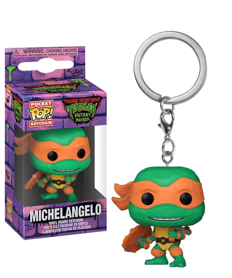 Funko Pop Keychain Ninja Turtles " Michelangelo Keychain "