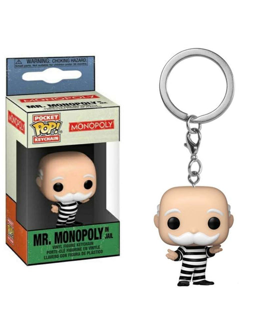 Funko Pop Keychain Monopoli " Mr. Monopoly In Jail Keychain "