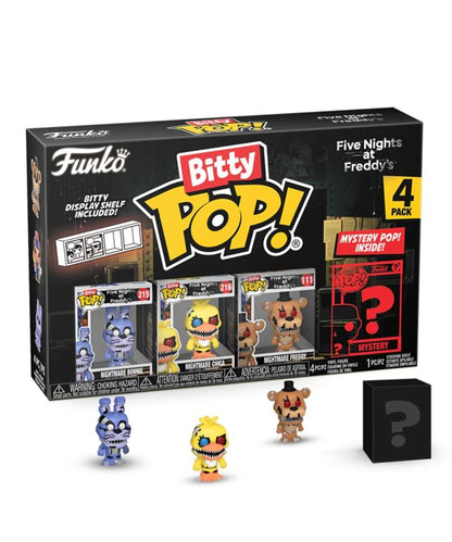 Funko Bitty Pop " Nightmare Bonnie / Nightmare Chica / Nightmare Freddy / Mystery Bitty (4-Pack) "