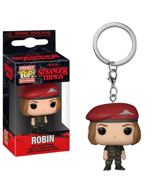 Funko Pop Keychain Stranger Things " Robin (Battle Gear) Keychain "