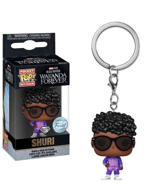 Funko Pop Keychain Marvel " Shuri (Diamond Glitter) Keychain "