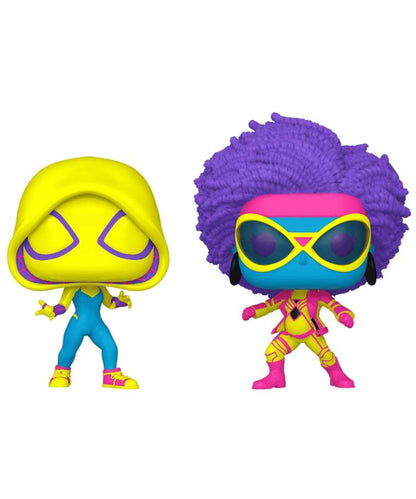 Funko Pop Marvel "Spider-Gwen and Spider-Woman (2-Pack) (Blacklight)"