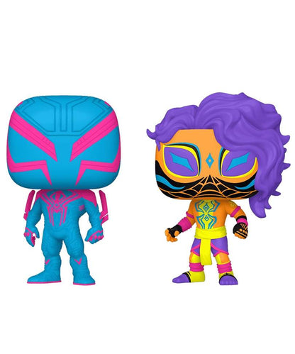 Funko Pop Marvel "Spider-Man 2099 &amp; Spider-Man India (2-Pack) (Blacklight)"