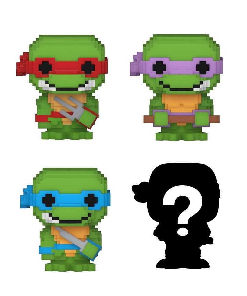 Funko Bitty Pop "Raphael / Donatello / Leonardo / Mystery Bitty (8-Bit) (4-Pack) "