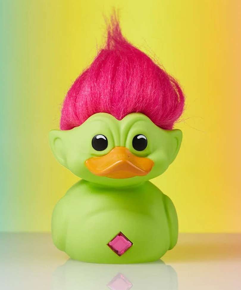 TUBBZ Cosplay Duck Collectible " Trolls Green Troll with Pink Hair "