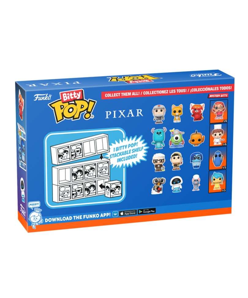 Funko Bitty Pop - Disney " Wall-E with Fire Extinguisher / Eve / Remy / Mystery Bitty (4-Pack) "