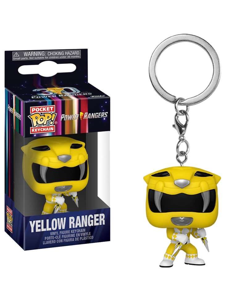 Funko Pop Keychain Power Rangers " Yellow Ranger Keychain "