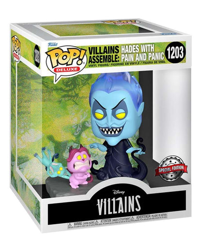 Funko Pop Disney  " Villains Assemble: Hades with Pain and Panic  " 6-inch