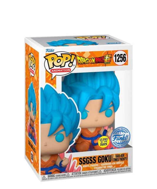 Funko Pop Fumetti Dragon Ball " SSGSS Goku (Kaio-Ken Times Twenty) (Glow in the Dark) "