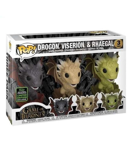 Funko Pop Serie - game of Thrones " Drogon, Viserion, & Rhaegal (Hatching 3-Pack) [Spring Convention] "