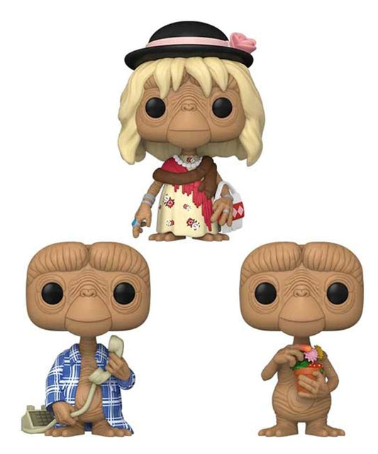 Funko Pop Film ET " E.T. in Disguise / E.T. in Robe / E.T. with Flowers (3-Pack) "