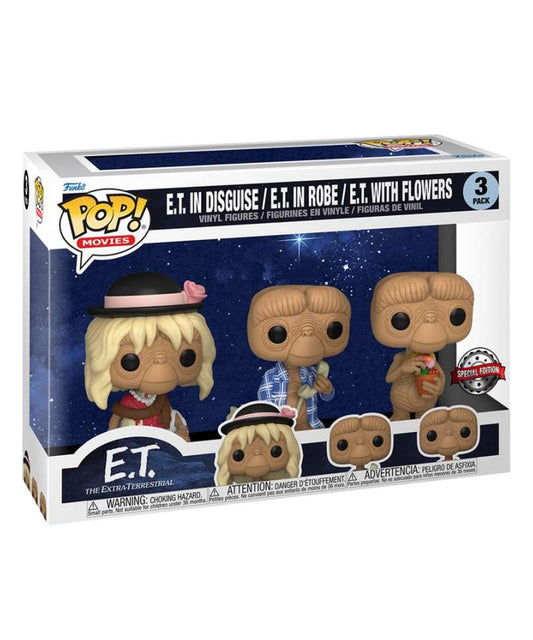 Funko Pop Film ET " E.T. in Disguise / E.T. in Robe / E.T. with Flowers (3-Pack) "