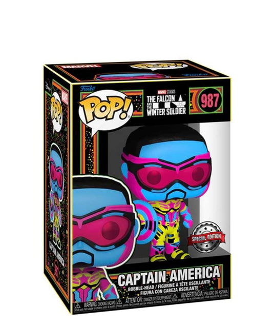 Funko Pop Marvel "Captain America (Sam Wilson - Blacklight)"