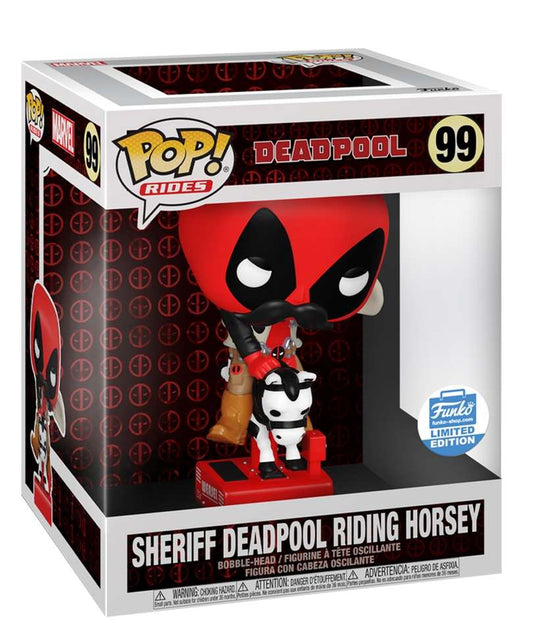 Funko Pop Marvel " Sheriff Deadpool Riding Horsey (Funko Shop Exclusive) "