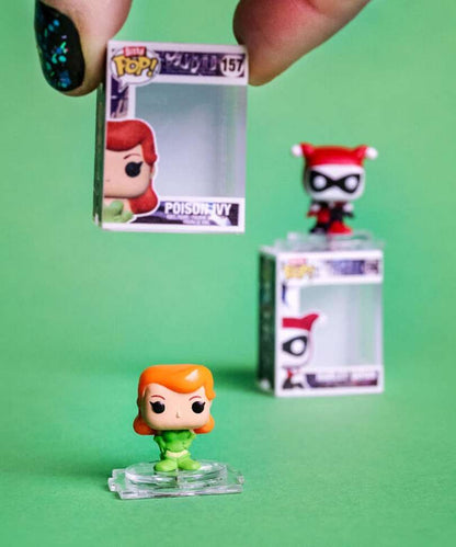 Funko Bitty Pop "Harley Quinn (Animated Series) / Poison Ivy (Animated Series) / The Joker (Animated Series) / Mystery Bitty (4-Pack)"