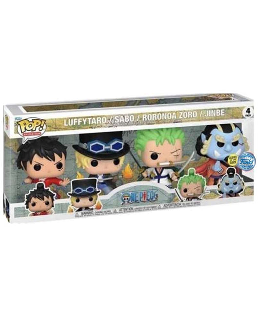 Funko Pop Fumetti One Piece " (4-Pack) GITD Exclusive to Special Edition "