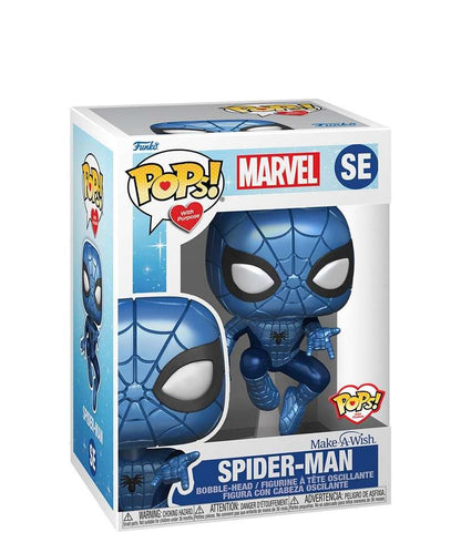 Funko Pop Marvel "Spider-Man (Make-A-Wish - Blue Metallic)"