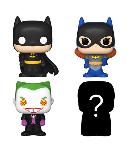 Funko Bitty Pop "The Joker / Batgirl / Batman (Classic Black) / Mystery Bitty (4-Pack) "